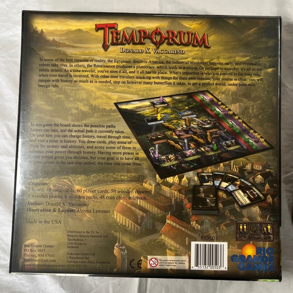 NEW Temporum Strategy Board Game 2014 Rio Grande Games Time Travel History USA - Picture 2 of 2